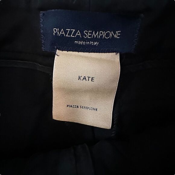 Piazza Sempione ~ Womens Black Kate Pants ~ Made in Italy ~ size 2 ~ cuffed hem - Picture 5 of 10